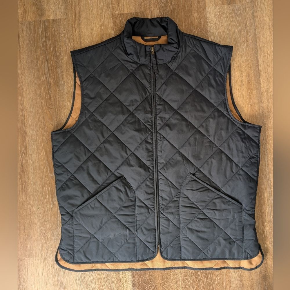 J. Crew Quilted Navy Walker Puffer Vest Size XL - Picture 3 of 10